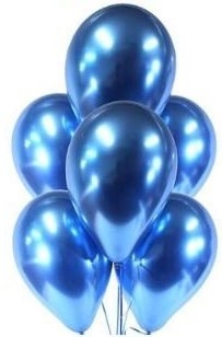Гелиевые шары  Синий, хром