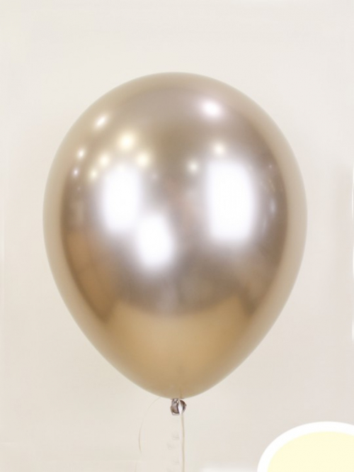 Латексный шар с гелием Шампань хром 35см