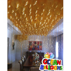 Золотое облако букет из 50 воздушных шаров