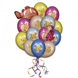 Букет «Водный мир Немо» из 17 воздушных шариков