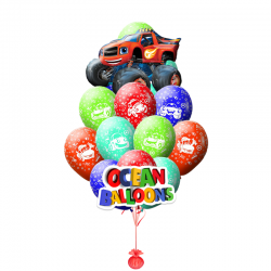 Композиция из 15 воздушных шариков Вспыш