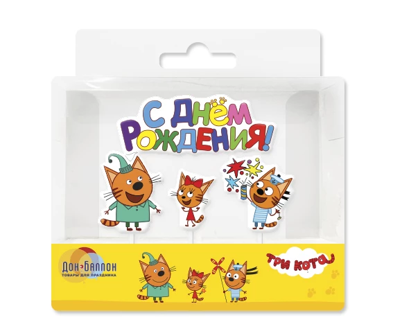 Свечи Три кота, 4шт