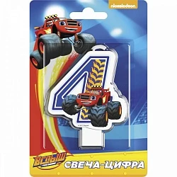 Свеча цифра 4 Вспыш