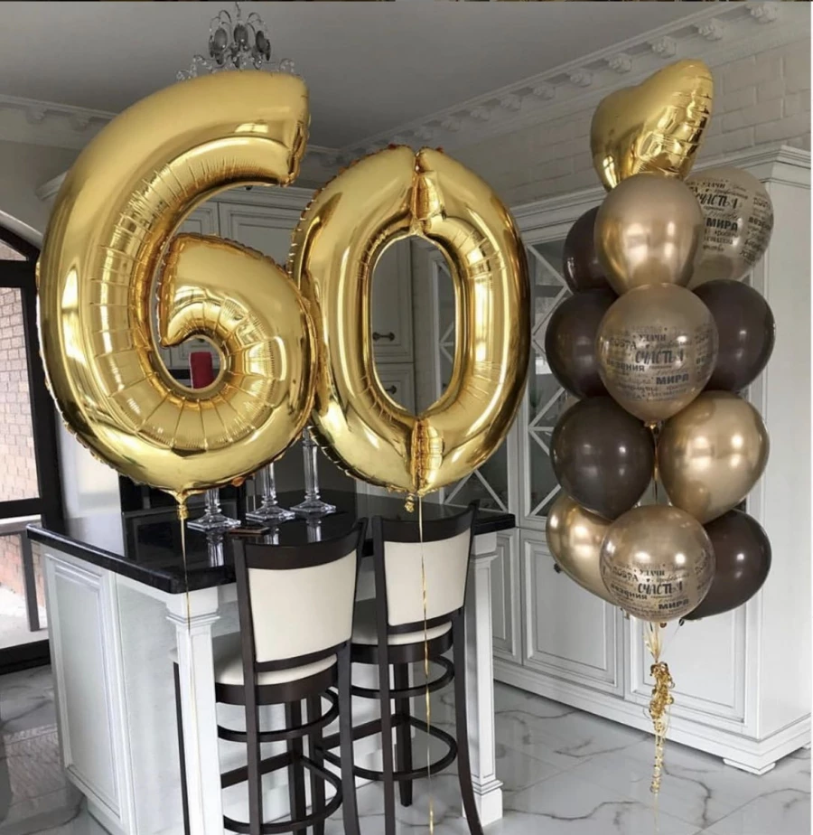 Фонтан шаров на юбилей